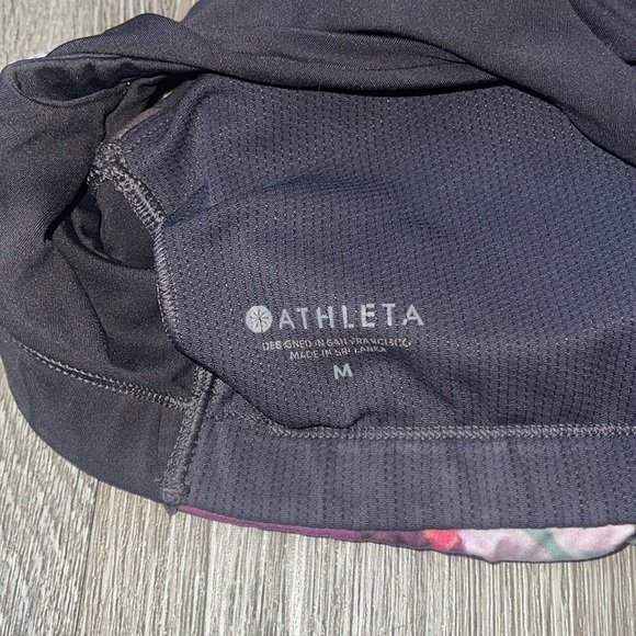 Athleta Floral Printed Blossom High Neck Sports Yoga Bra Spring Night Medium - Picture 4 of 4